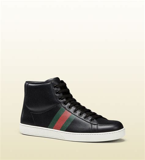 black gucci high tops mens|Gucci signature high top sneaker.